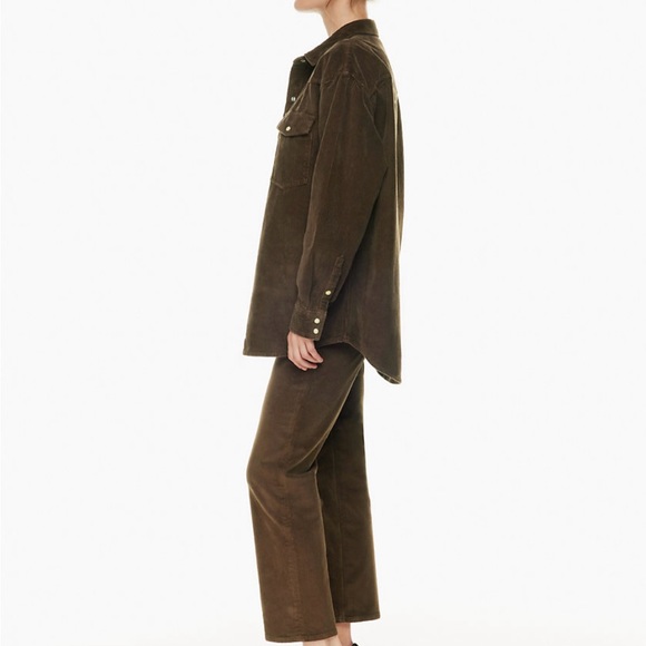 Aritzia Denim Forum The Nina Corduroy Western Shirt in Gold Rush - Picture 4 of 7